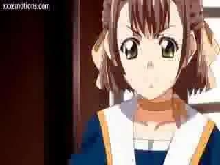 Hentai sucking a member in the library