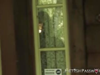 Matamis tinedyer kristen taguan mula sa hangin dominated at fed may malaki pasan
