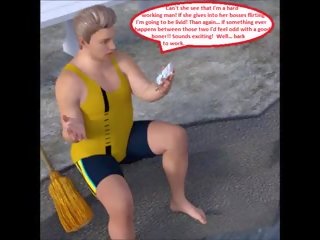 3d 滑稽 乌龟 妻子 得到 脏 同 她的 老板 上 她的