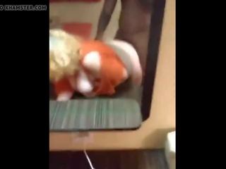 Bewitching Picked up Blonde Fucked in Front of the Mirror.