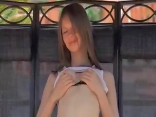 Pussy Undressing On The Swing