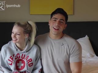 Latino College Football Star Fucks Tiny Tatted Blonde