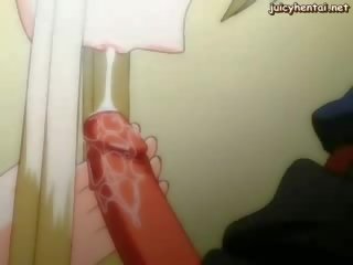 Anime blond teeme suhuvõtmine ja hõõrudes a peenis