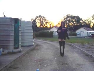Enchanting ceking crossdresser kimi tv publik outdoors bottomless