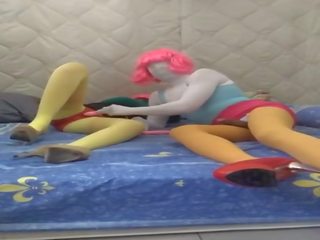 Nylondoll coppia raddoppiare orgasmo, gratis per un coppia hd x nominale film 3f