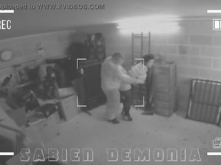 CCTV footage of flirty teen Sabien Demonia getting fucked in ass by school worker