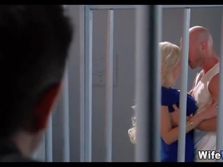 Watching His Blonde Wife Blow another youngster in jail