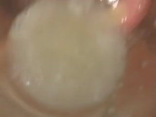 Blonde bukkake with cum glass swallow