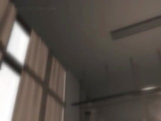 Kaakit-akit anime dalagita sa malaki suso blows a higante titi