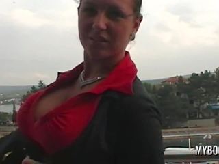 Busty goddess Kora Kryk Naked on Public in Croatia: HD adult movie 23