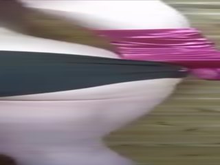 Gioie bikini pantaloni provare su haul - magrissima, biondo e lungo dai capelli travestimento cd canzonatura e cumming