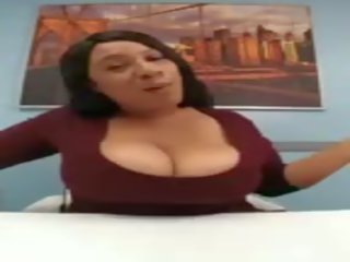 Big titty ebony jiggling boobs in kantor, reged clip a7
