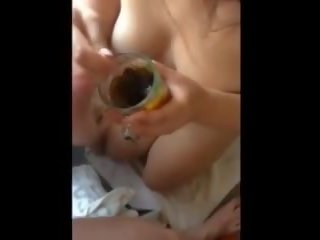 Russian adolescent Drinks Coffee with Cream, xxx movie e7