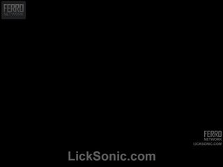 Strapon armed fag fady licks her puss all over till entering her clam