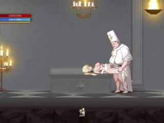Ritual Summons &vert; Stage 1 &vert; delightful angelic adolescent with powers gets her pussy fucked by a priest and goblins with big shaft and also the goblin leader who cums everywhere &vert; Hentai Games Gameplay P1