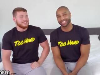 Two Young Studs FUCK - desirable Underwear Model Let's Newbie Top Him For His First Guy&sol;Guy Hookup