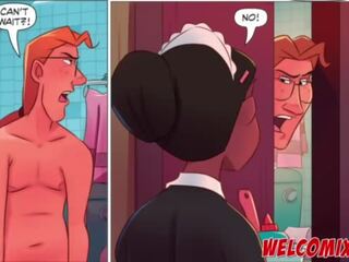 Fucking the exceptional maid&excl; Mop on the maid&excl; The Naughty Animation Comics