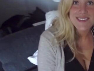 Erotic Blonde MILF with Nice Milky Cleavage: Free HD xxx clip f8