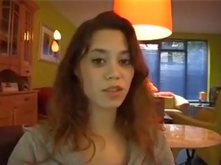 Young Brunette Get's Talked out of Her Clothes: x rated clip 47