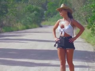 Nina milano fucks outdoors