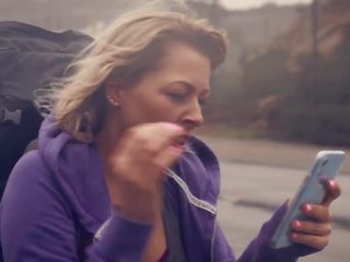 Blondīne hitchhiker iegūšana dped līdz liels cocked creepy bros