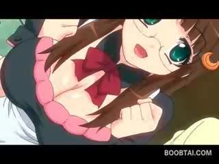 Delicate hentai seductress blowing a libidinous big dick