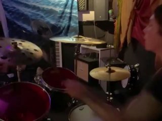 Felicità felino drumming lungo jam