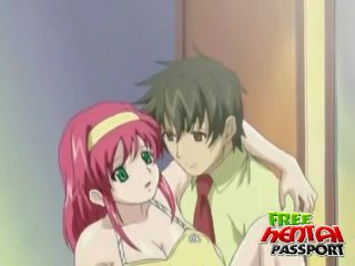 Pink haired breasty manga