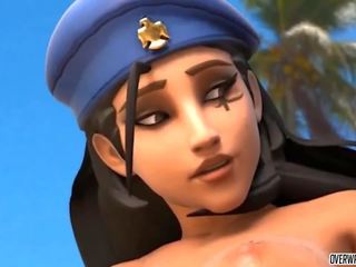 Pharah Sucking Balls and Mercy Taking Big Dick: HD xxx video 14