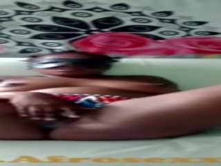 South African lady masturbate while home alone