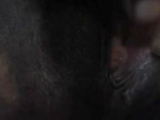 Black pussy lip opened up for pink showing