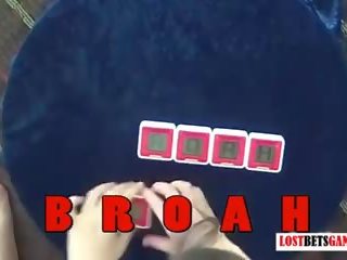 A chap and a mistress play a game of word jumble