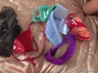 Oriental slut films Off Gazoo In Various Panties, TeaSing Cock!
