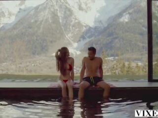 VIXEN Ski bunny Sonya has libidinous xxx movie in the Alps
