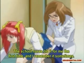 Owadanja anime talyp gets barmak bilen dürtmek amjagaz