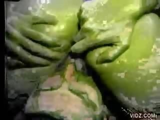 Curly haired hooker fucked in both her holes