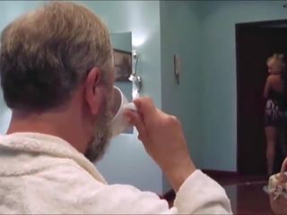 Bewitching Blonde harlot and an Old Man, adult movie fd