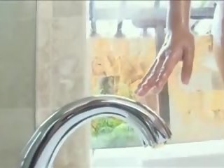 Marvellous breast tease in the bath tub (softcore)