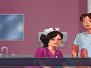 Summertime Saga - Nurse Sucks Her Patient's Huge pecker